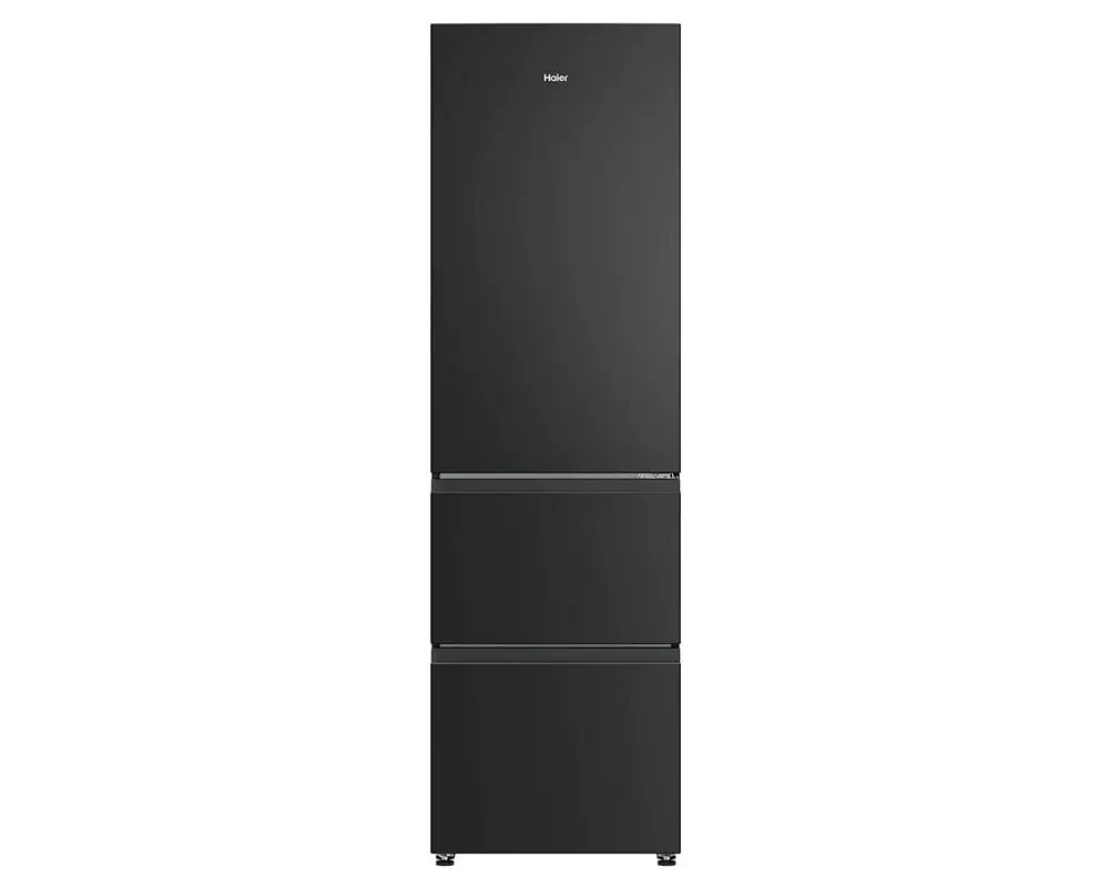 Haier Series 3 Freestanding Fridge Freezer - Black, 303L, 55cm, Frost Free