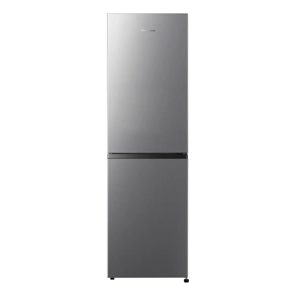 Fridgemaster Freestanding Fridge Freezer - Silver, 252L, 55cm, 50/50 Split