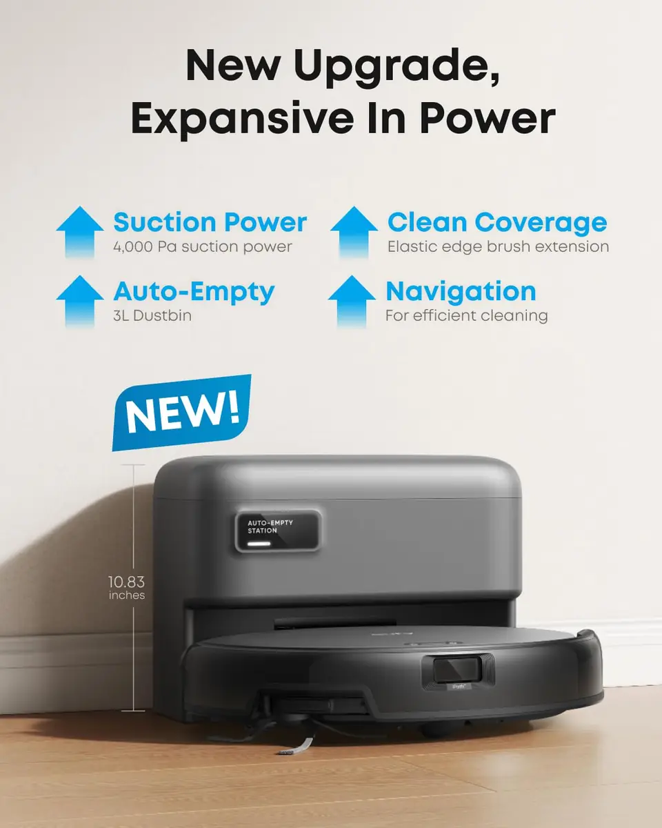 eufy C10 Robot Vacuum - Self-Emptying, Carpet Detection - Image 3