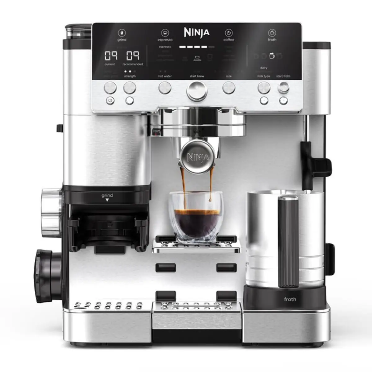 Ninja Luxe Premier Coffee Machine - Silver, 3-in-1