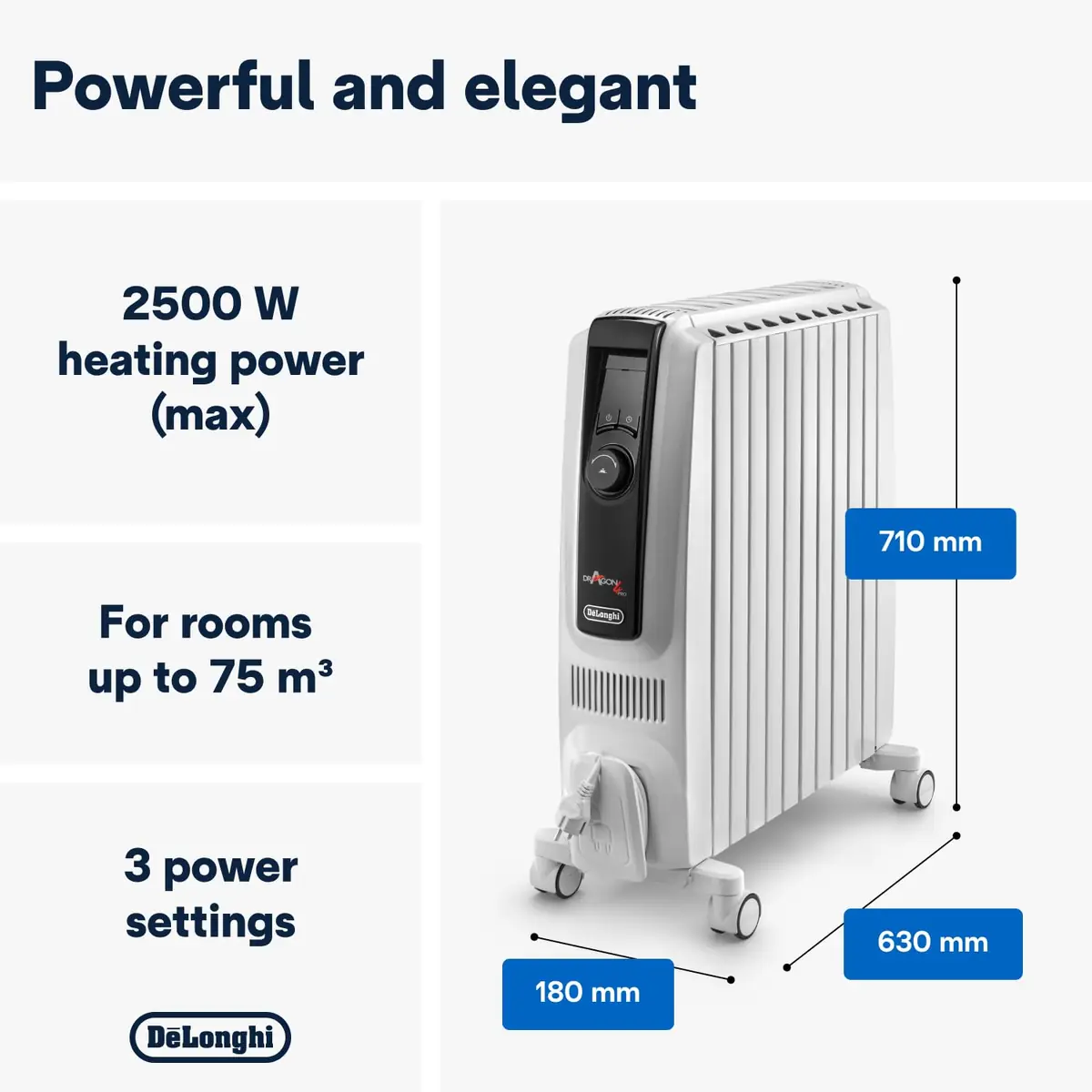 De'Longhi Oil Filled Radiator - Dragon 4 Pro - Image 2
