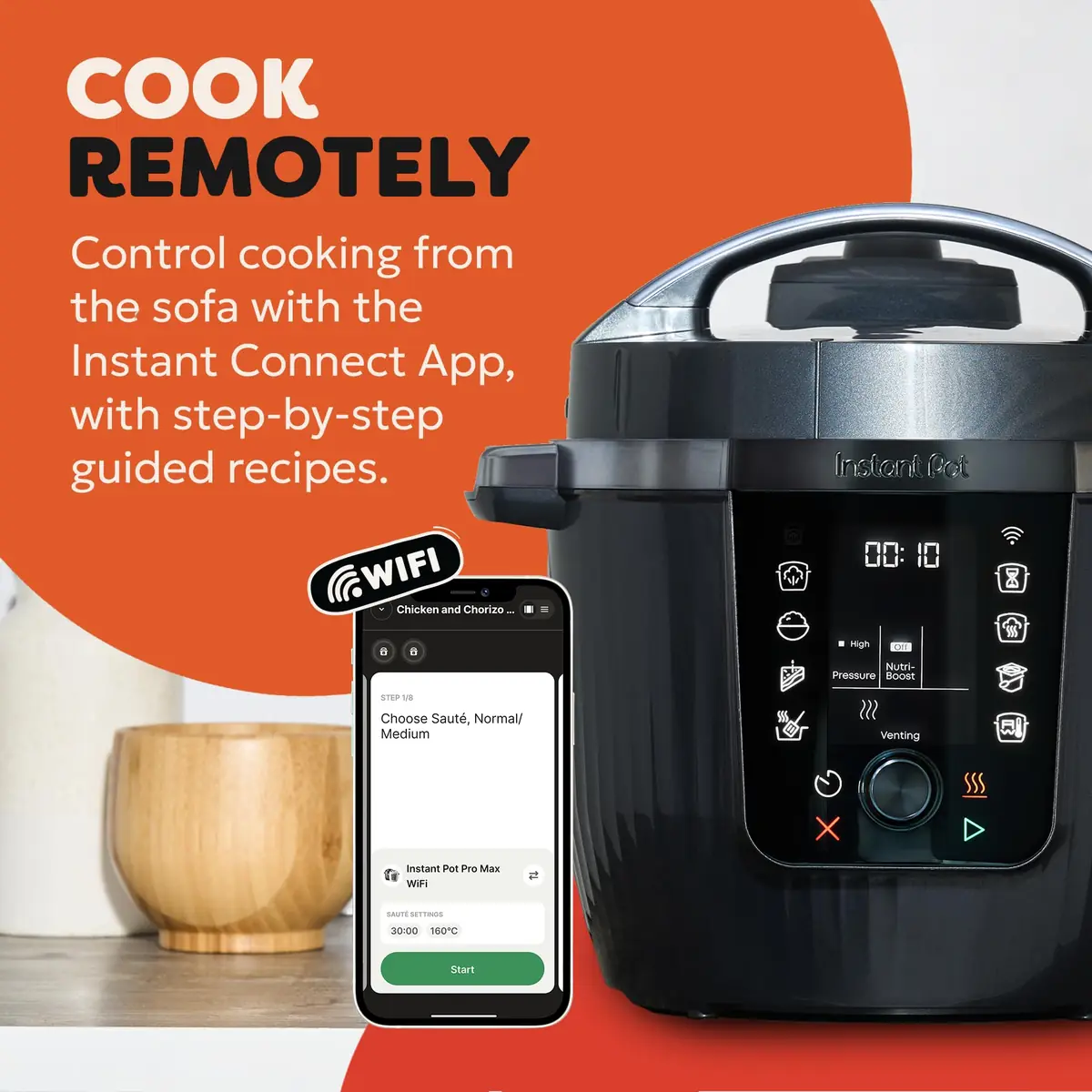 Instant Pot Pro Electric Pressure Cooker - Black, 5.7L, 10-in-1 - Image 4