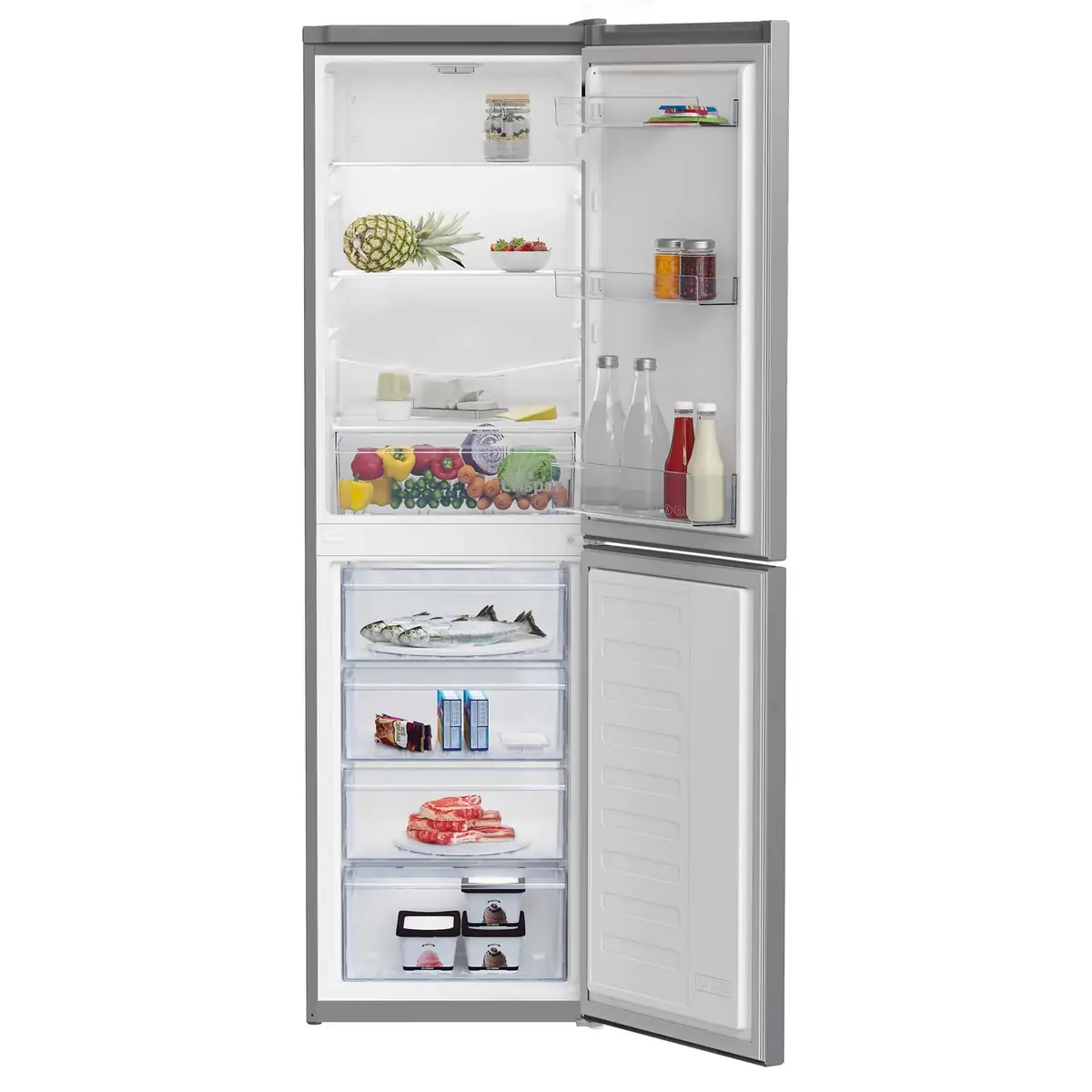 Beko Fridge Freezer - Silver, 270L, 50/50 Split, Auto Defrost - Image 3