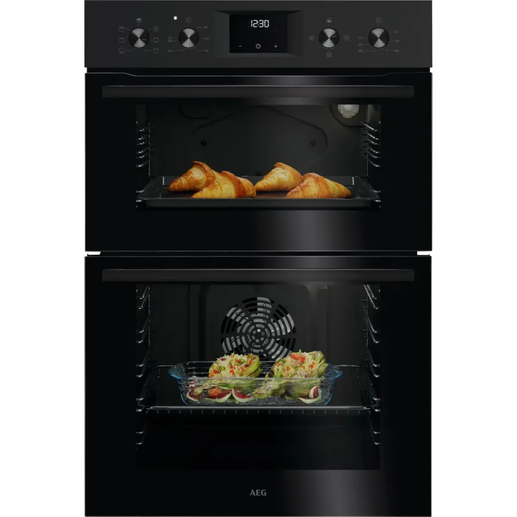 AEG Double Built-in Oven - Black, SurroundCook 6000 Series
