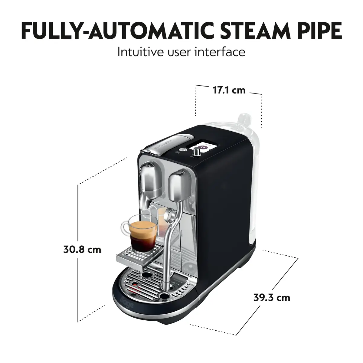 Nespresso Creatista Plus Pod Coffee Machine - Black Truffle, Milk Frother - Image 6