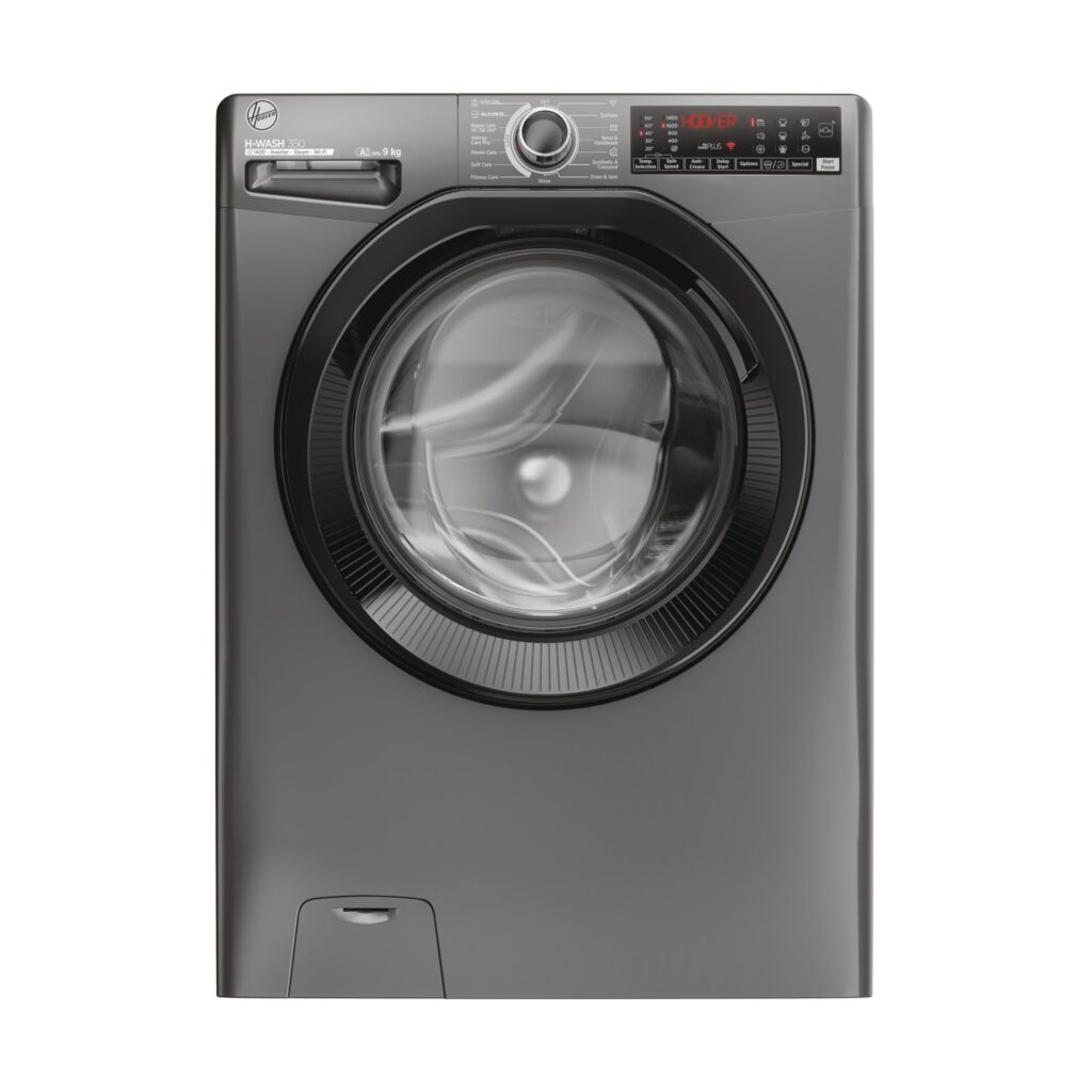 Hoover H-WASH 350 Freestanding Washing Machine - Graphite, 9kg, 1400 RPM