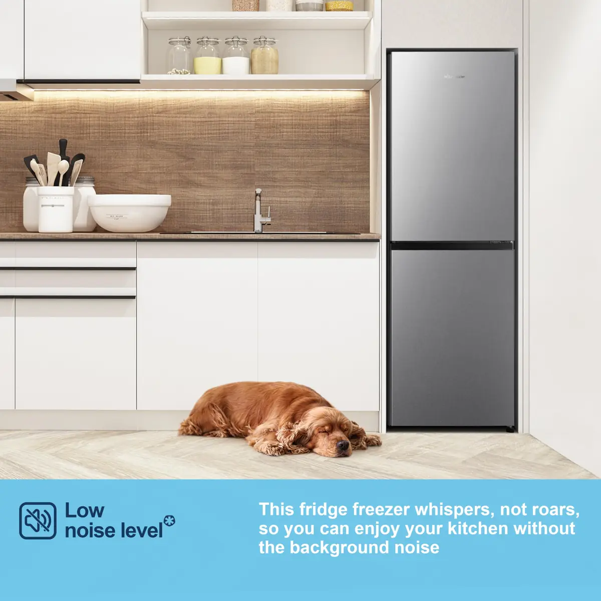 Fridgemaster Freestanding Fridge Freezer - Silver, 252L, 55cm, 50/50 Split - Image 10
