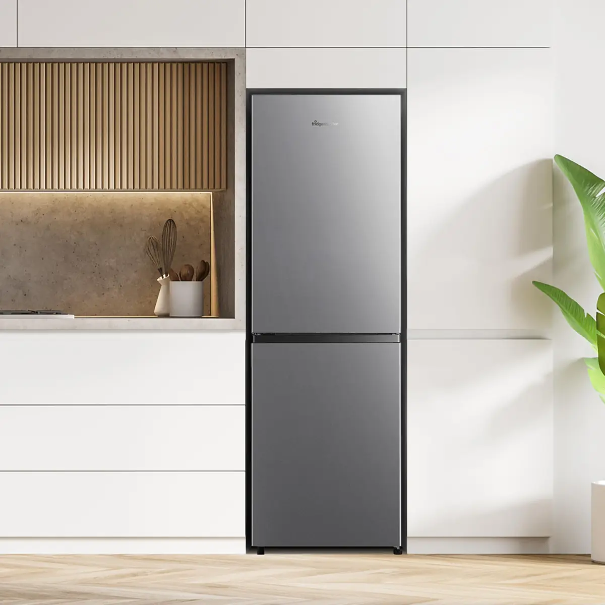 Fridgemaster Freestanding Fridge Freezer - Silver, 252L, 55cm, 50/50 Split - Image 12