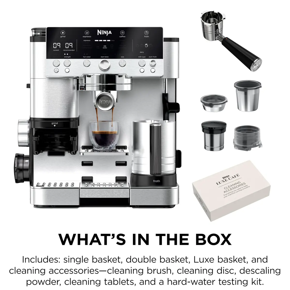 Ninja Luxe Premier Coffee Machine - Silver, 3-in-1 - Image 10