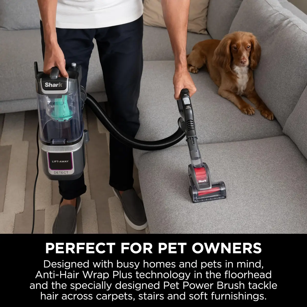 Shark Detect Corded Upright Vacuum Cleaner - 1.2L, 600W, Lift-Away - Image 7